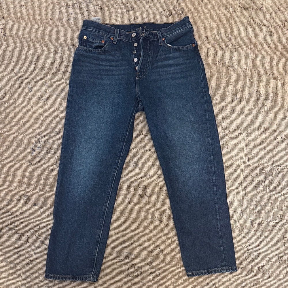Levi's 501 Dark Blue Straight Leg Women's Jeans size 29 x 26